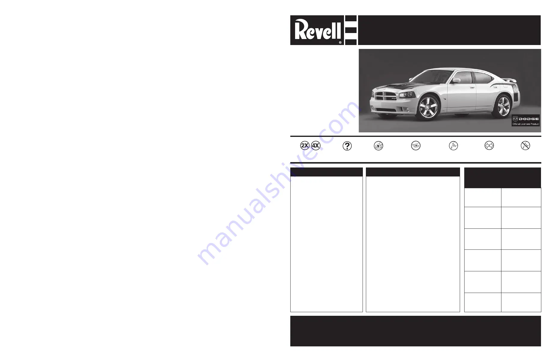 REVELL DODGE CHARGER SRT8 SUPER BEE CUSTOM Скачать руководство пользователя страница 1