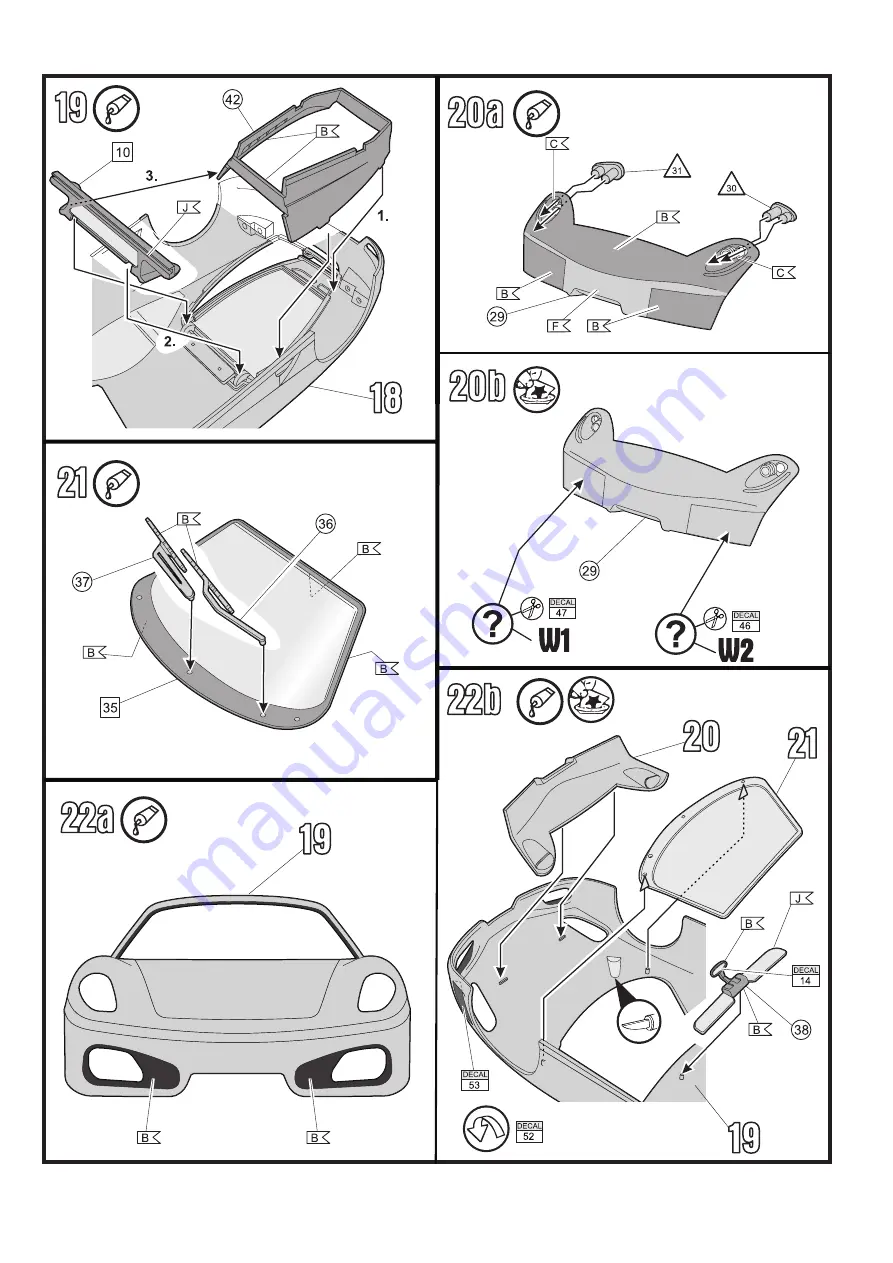 REVELL Enzo Ferrari Assembly Manual Download Page 10