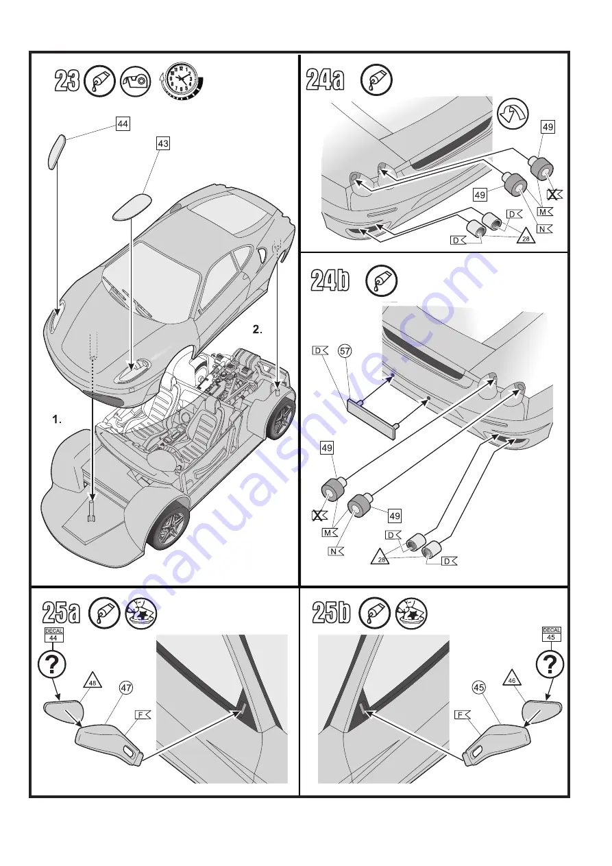 REVELL Enzo Ferrari Assembly Manual Download Page 11