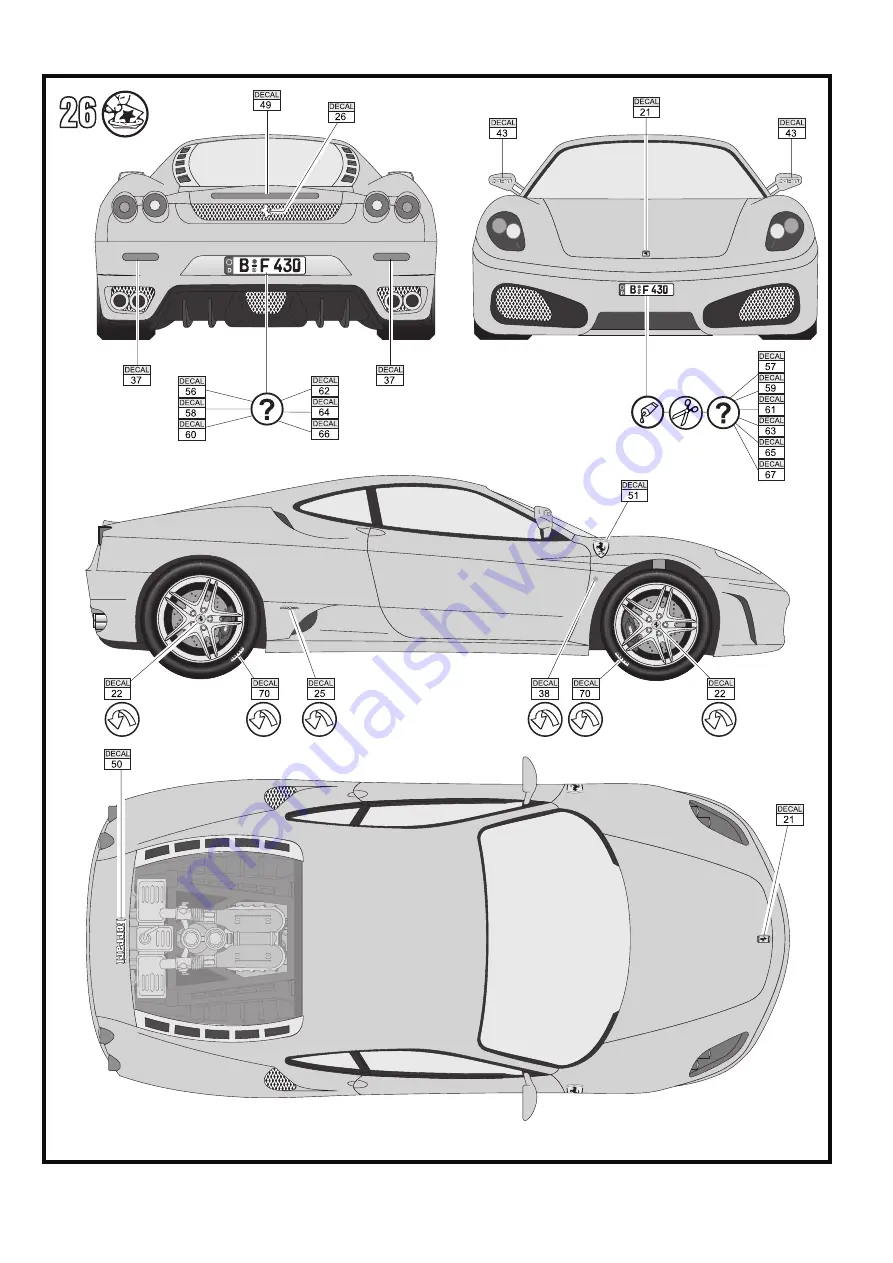 REVELL Enzo Ferrari Assembly Manual Download Page 12