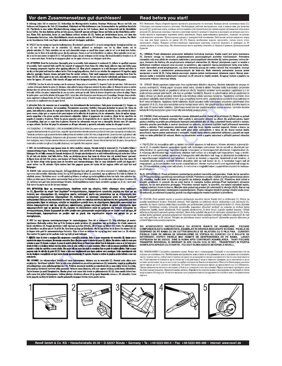 REVELL Ferrari F2003-GA Assembly Instructions Manual Download Page 2