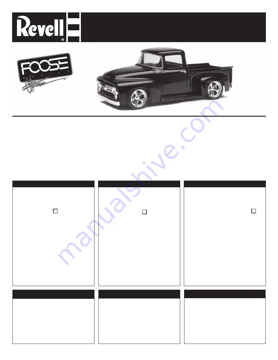 REVELL Foose FORD FD-100 PICKUP Manual Download Page 1