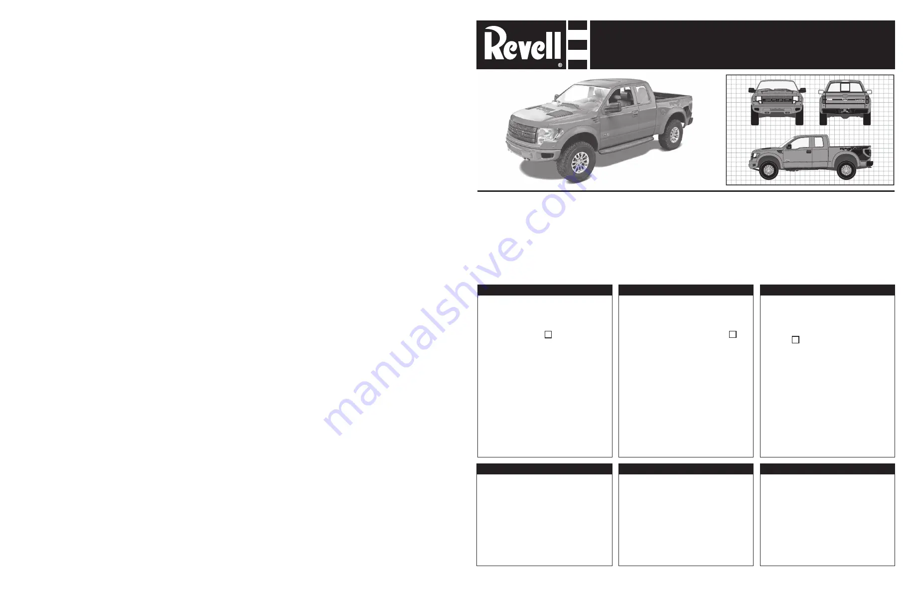 REVELL FORD F-150 SVT RAPTOR Скачать руководство пользователя страница 1