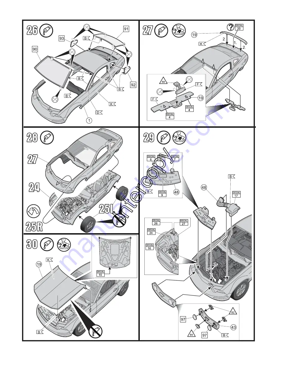 REVELL Ford Mustang GT 2005 Assembly Manual Download Page 10