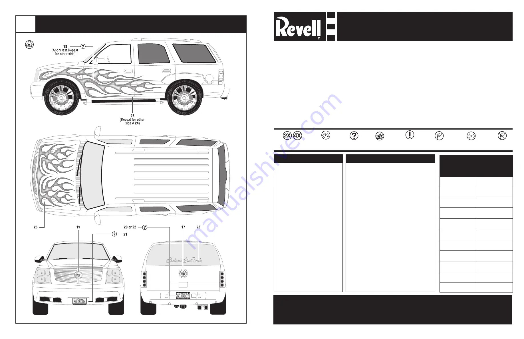 REVELL KIT 2189 Assembly Manual Download Page 1