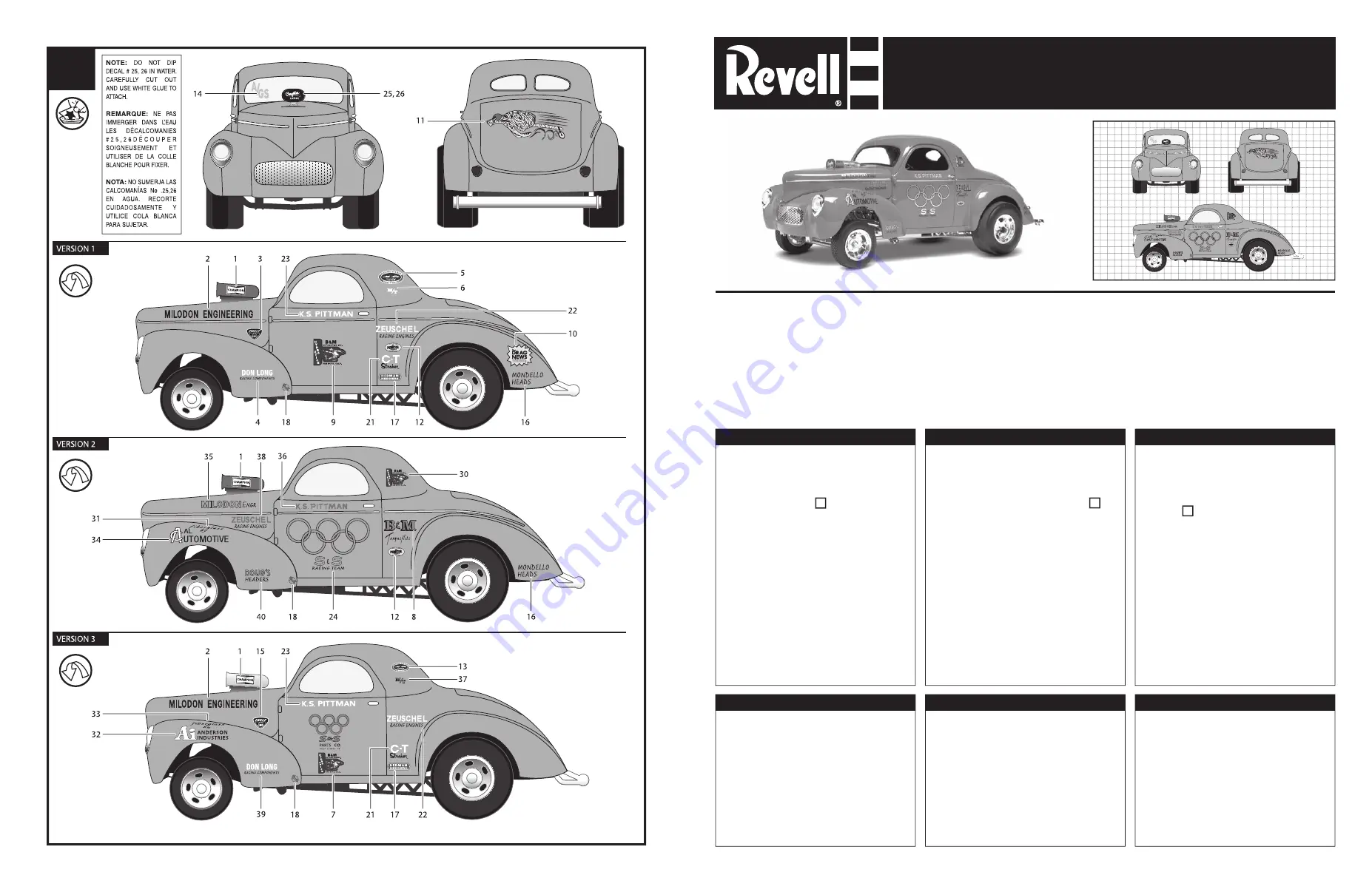 REVELL KIT 4990 Скачать руководство пользователя страница 1