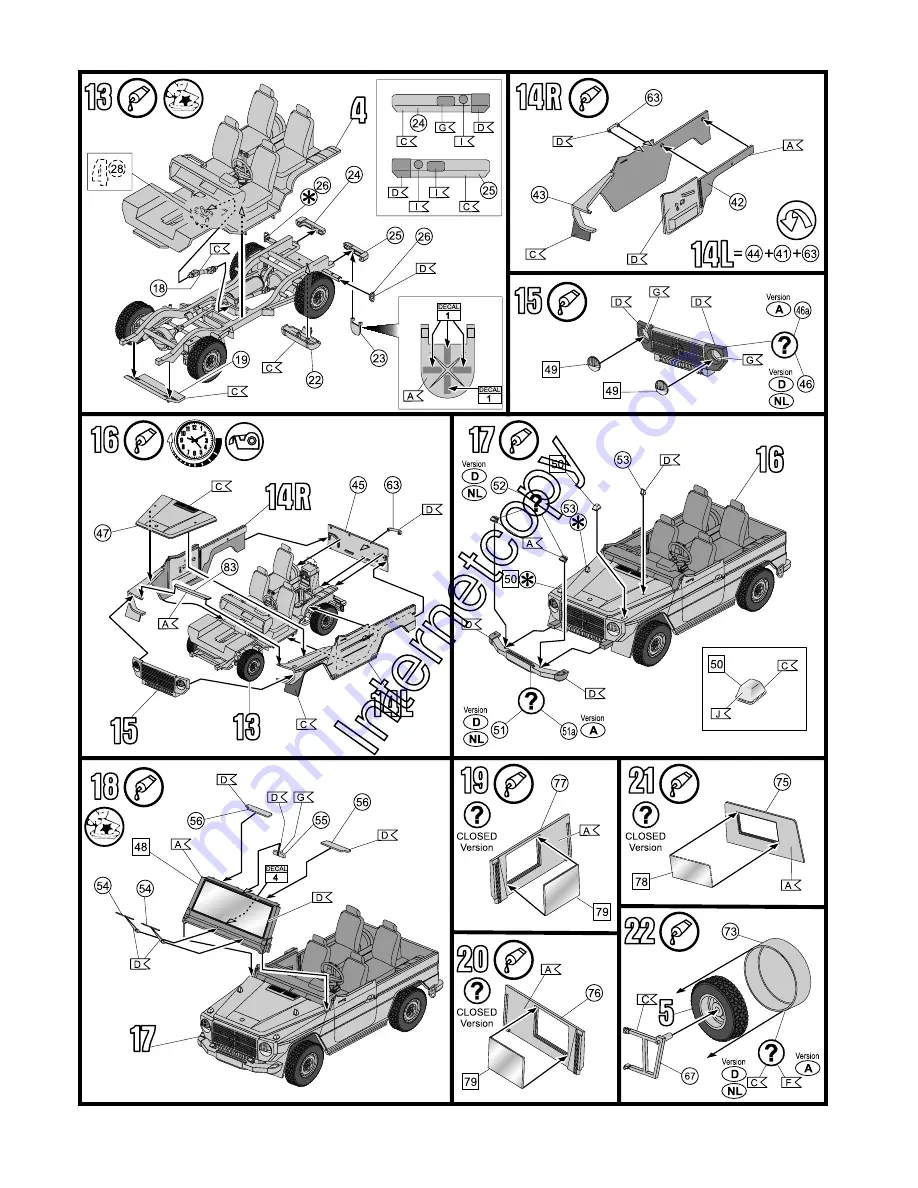 REVELL LKw GL Leicht Wolf kurzer radstand Скачать руководство пользователя страница 7