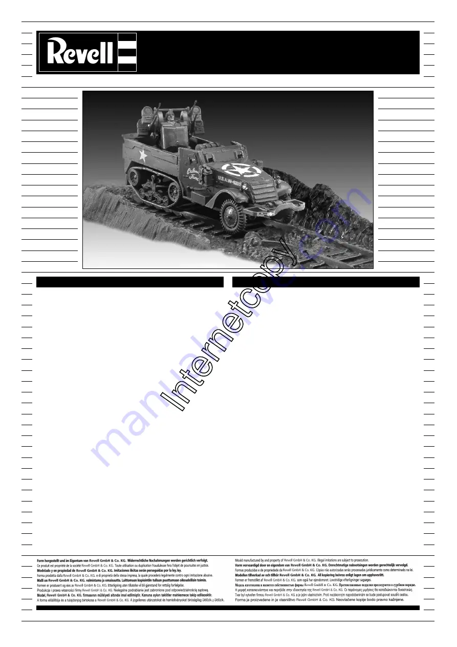 REVELL M16 Halftrack Assembly Manual Download Page 1