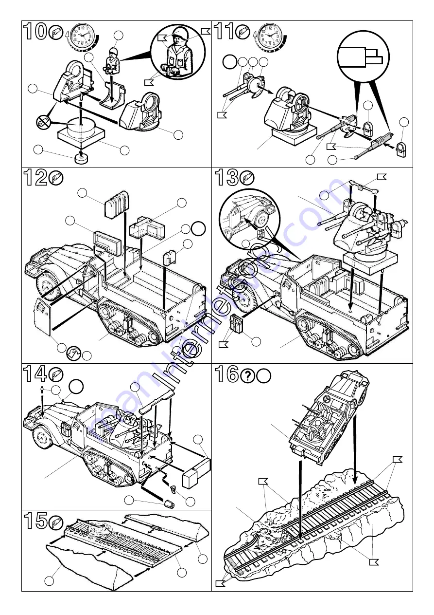 REVELL M16 Halftrack Assembly Manual Download Page 6