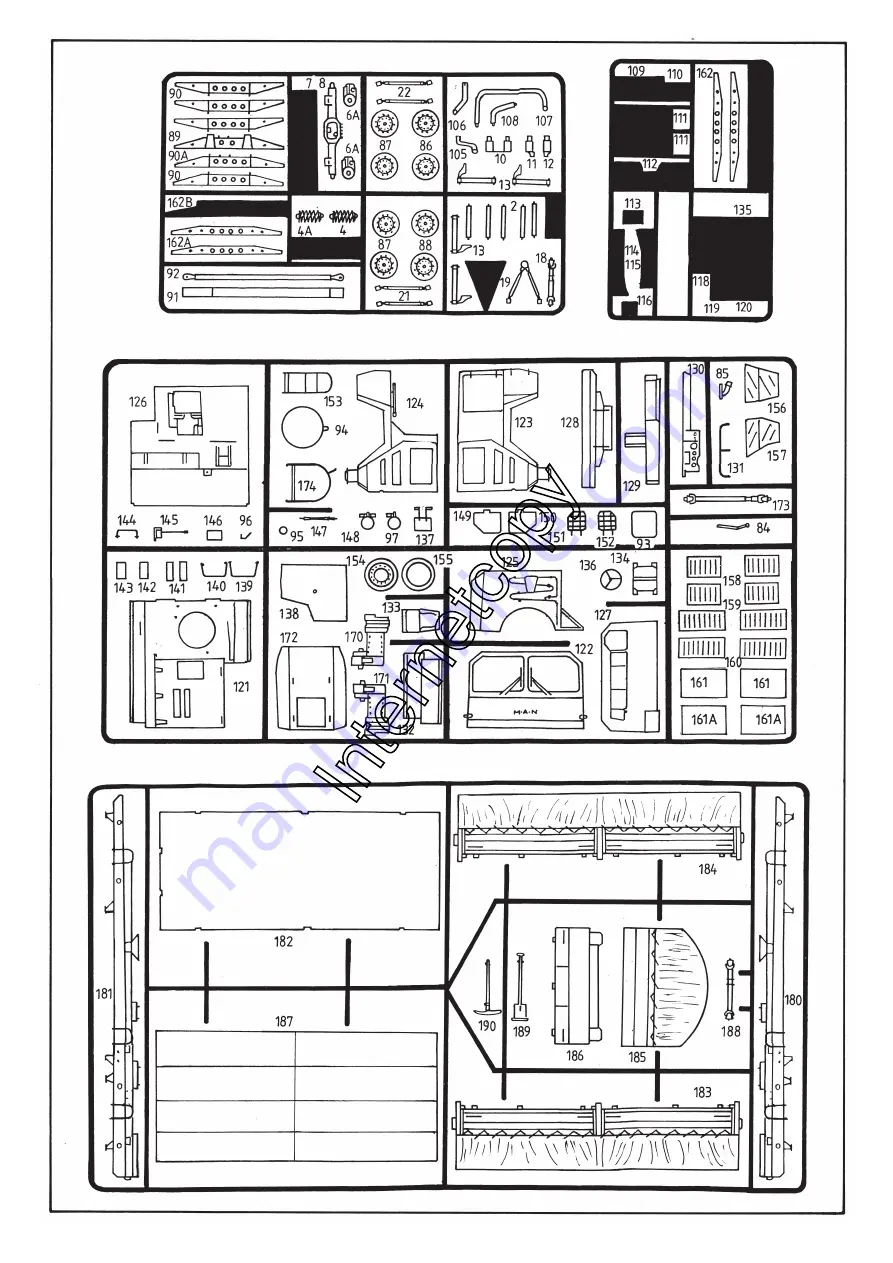 REVELL MAN 7t Mil gl 6x6 truck Assembly Manual Download Page 5