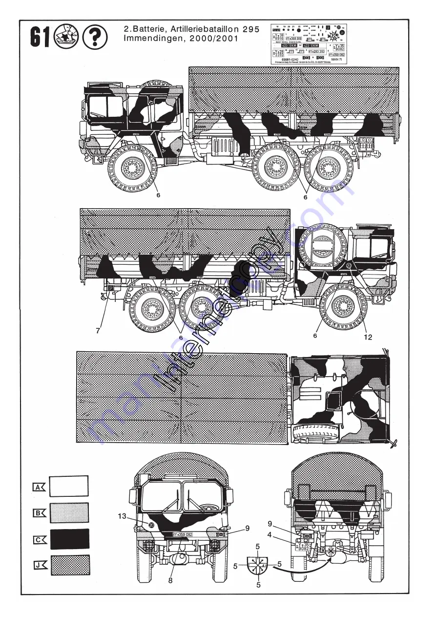 REVELL MAN 7t Mil gl 6x6 truck Скачать руководство пользователя страница 20