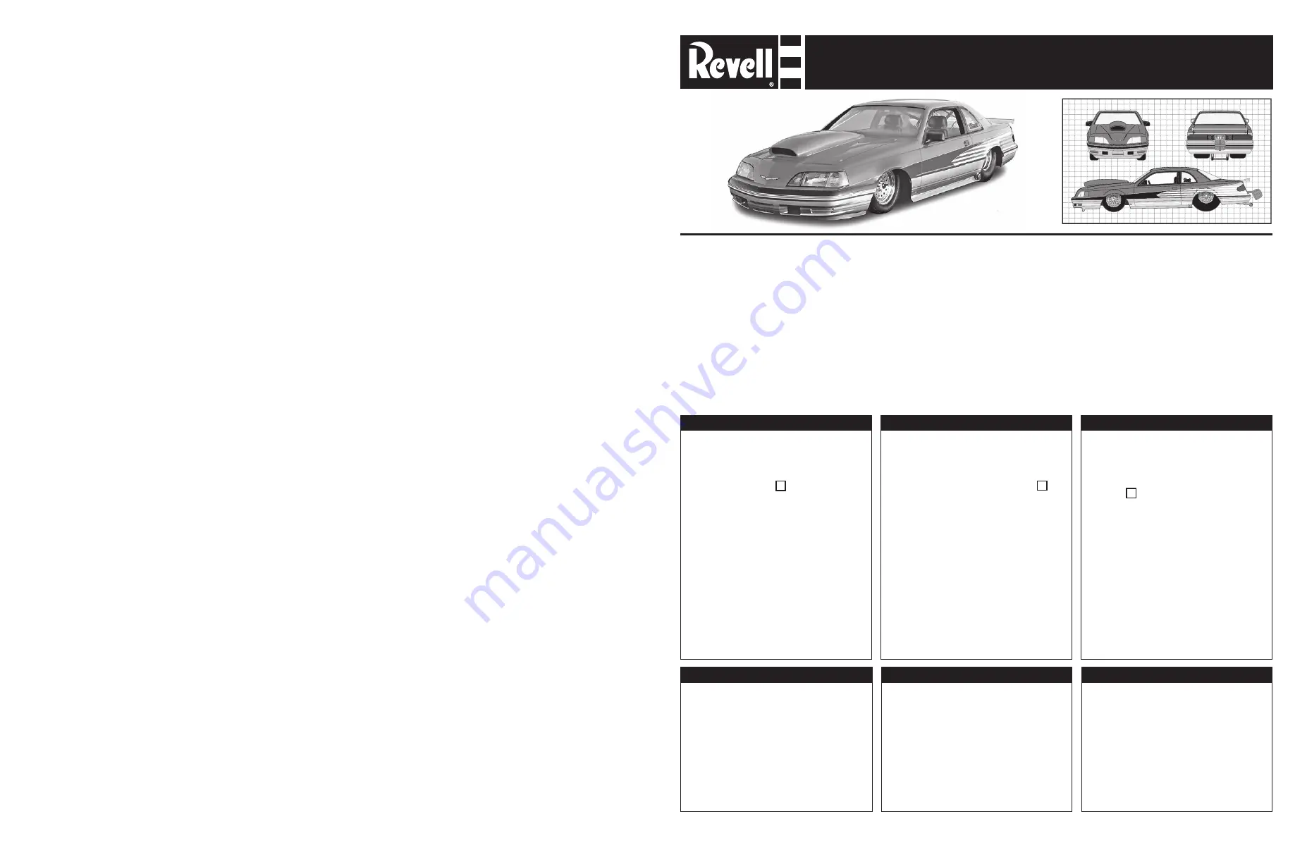 REVELL MATT & DEBBIE HAY'S PRO-STREET THUNDERBIRD Manual Download Page 1