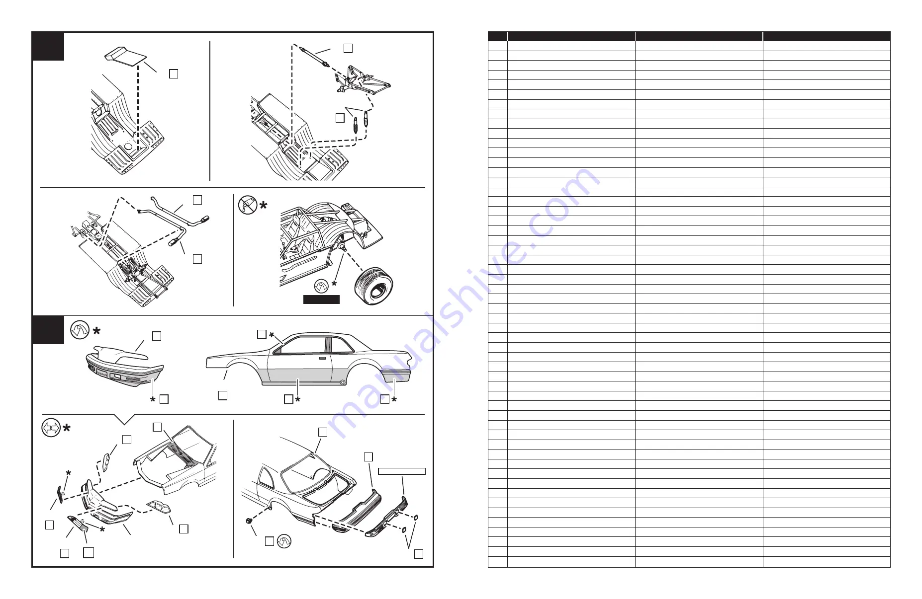 REVELL MATT & DEBBIE HAY'S PRO-STREET THUNDERBIRD Manual Download Page 3