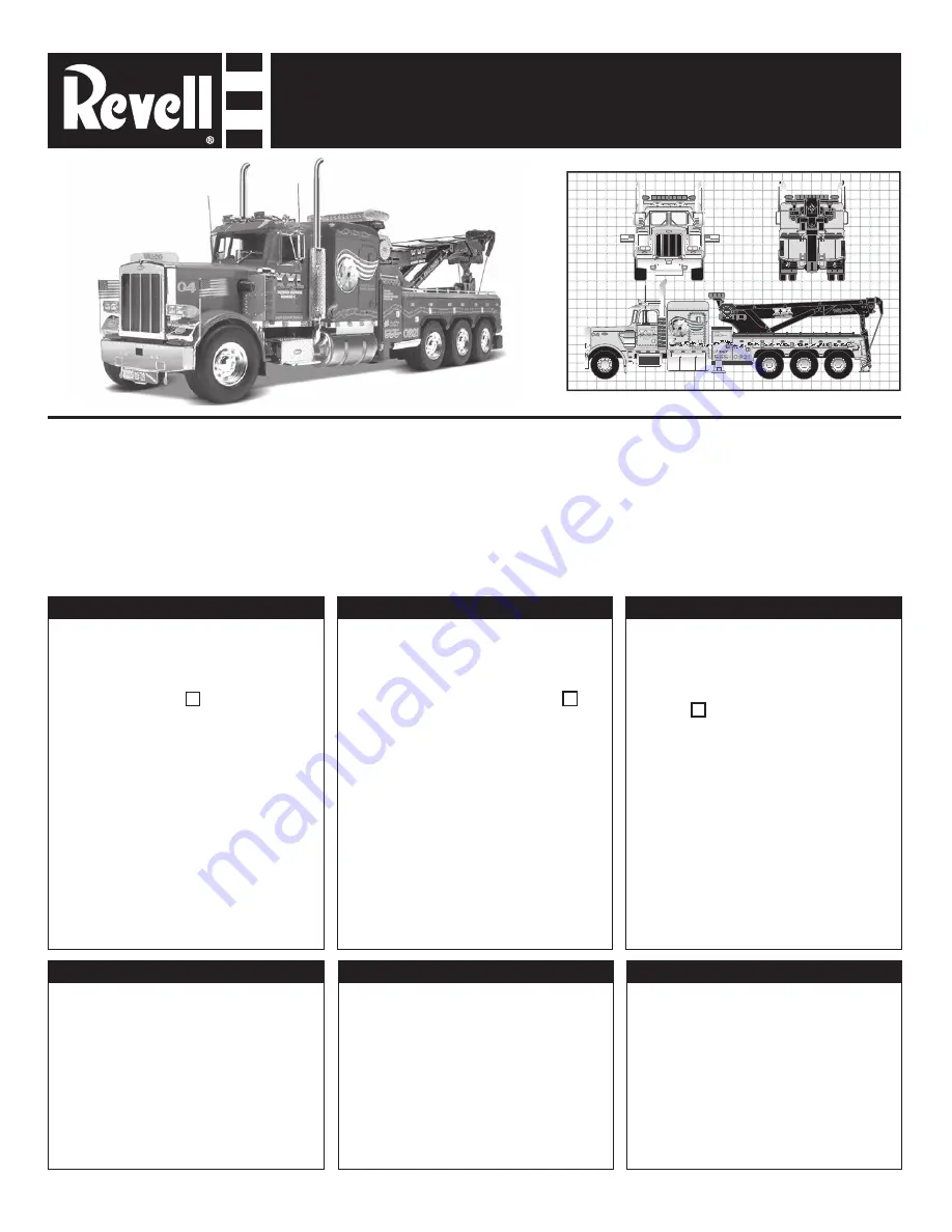 REVELL Peterbilt 359 Conventional Tractor Скачать руководство пользователя страница 1