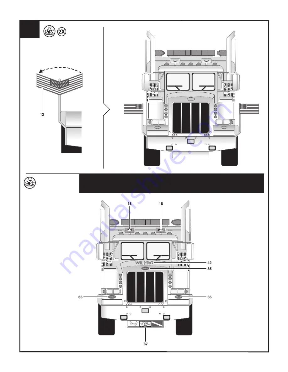 REVELL Peterbilt 359 Conventional Tractor Скачать руководство пользователя страница 37