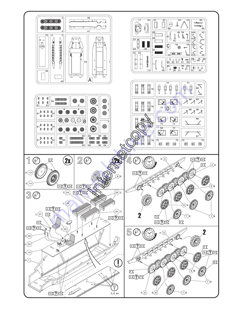 REVELL Sd.Kfz. 251/1 Ausf.C+ Wurfrahmen 40 Скачать руководство пользователя страница 5