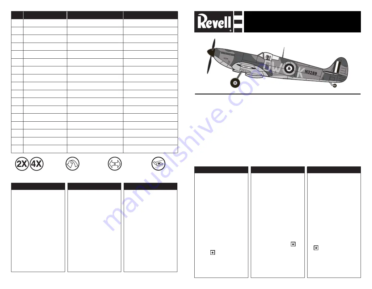 REVELL Spitfire MKII Скачать руководство пользователя страница 1