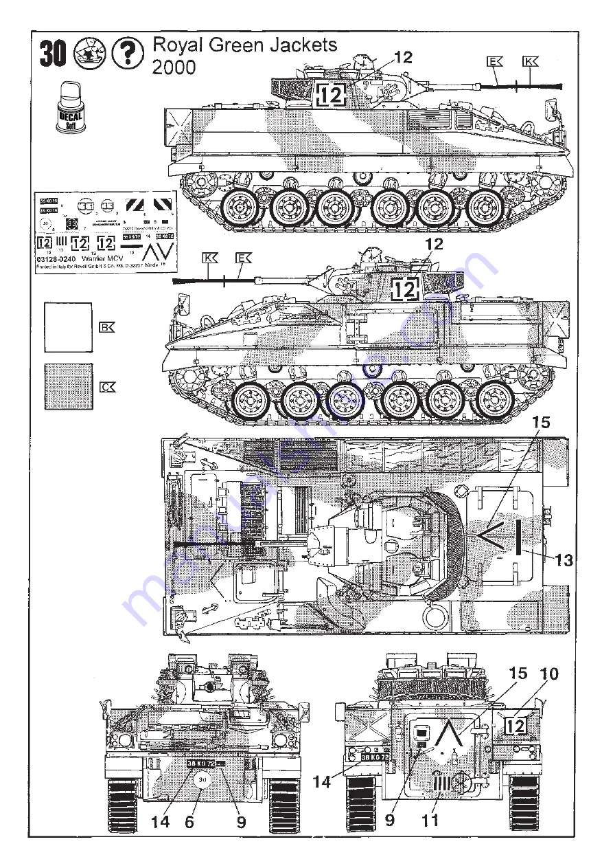 REVELL Warrior MCV Manual Download Page 12