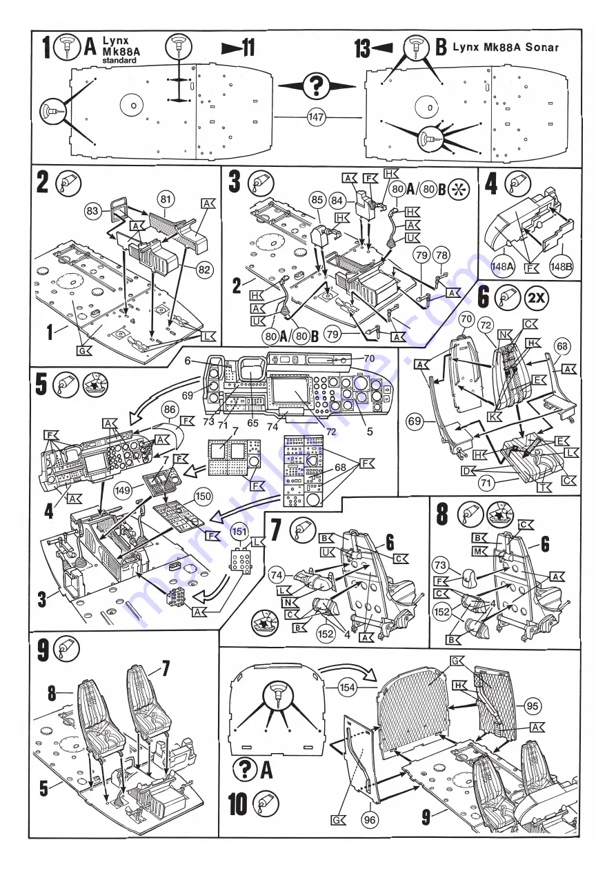 REVELL Westland SEA LYNX Mk.88A Assembly Manual Download Page 6