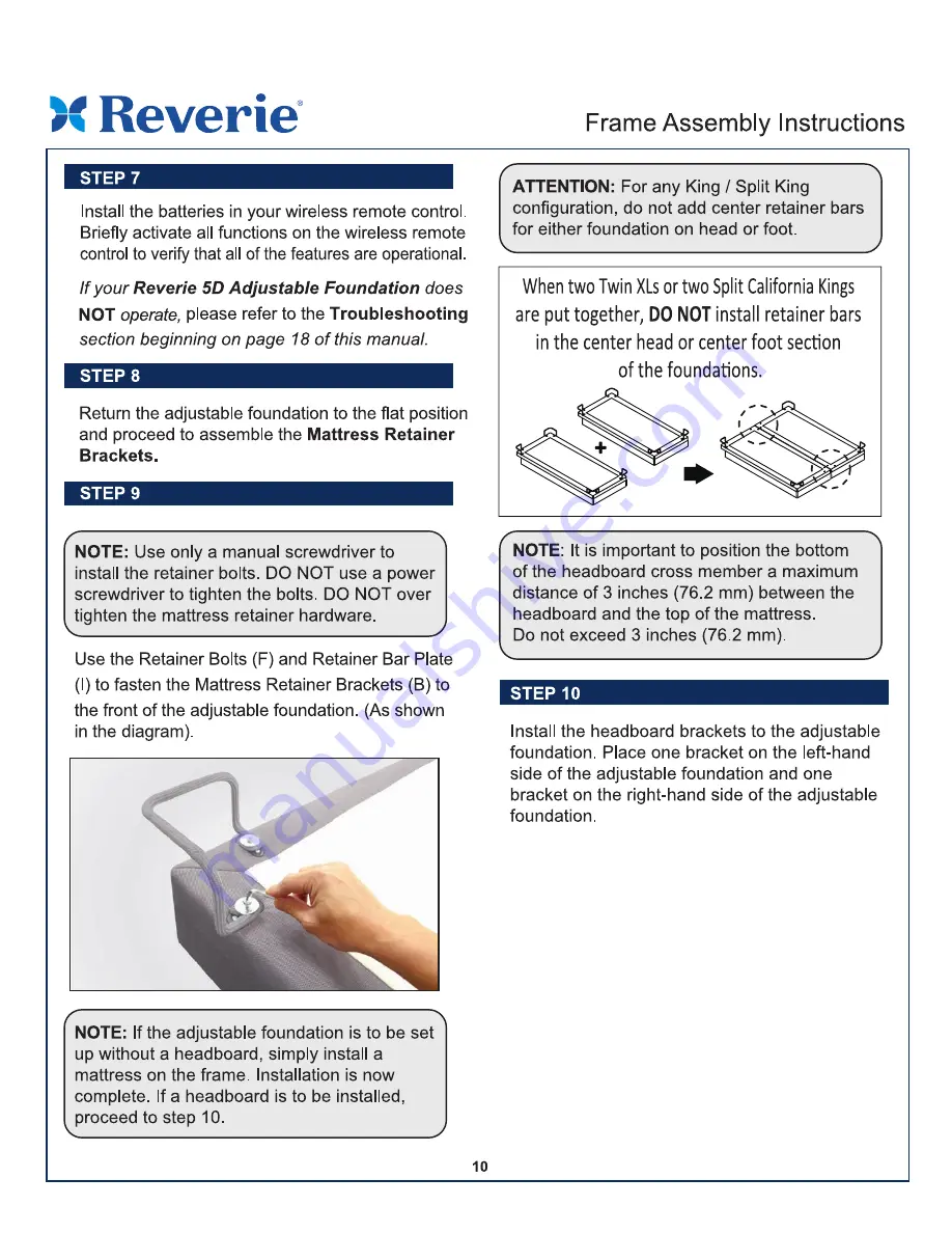 Reverie 5D Owner'S Manual And Reference Manual Download Page 10