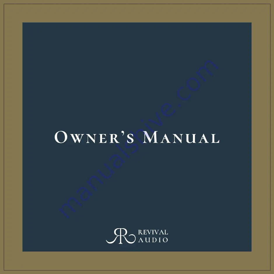 REVIVAL AUDIO ATALANTE 3 Owner'S Manual Download Page 1