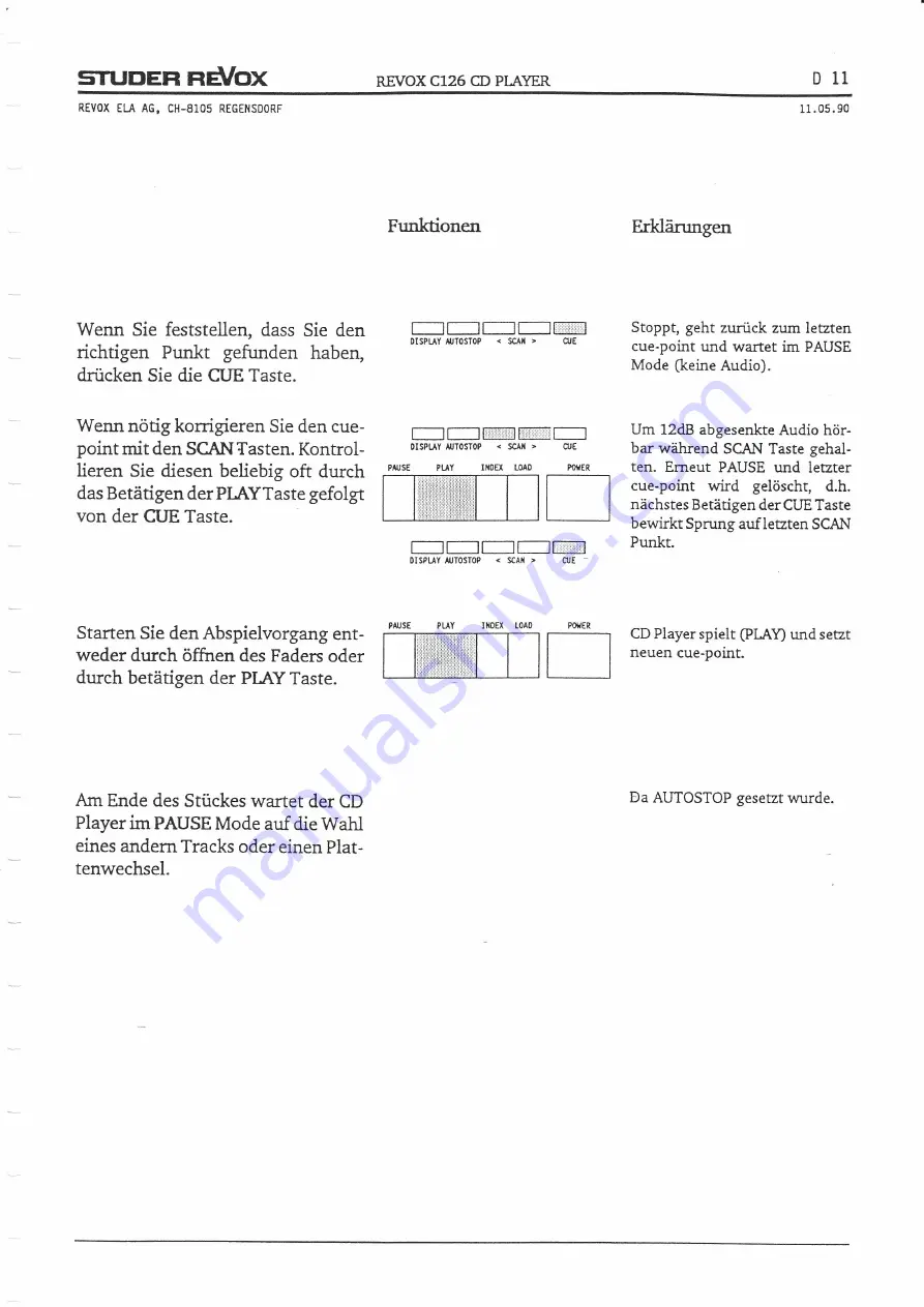 Revox C126 Manual Download Page 14