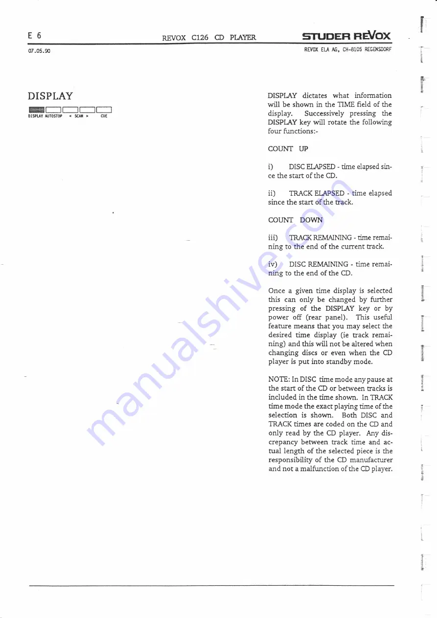 Revox C126 Manual Download Page 21