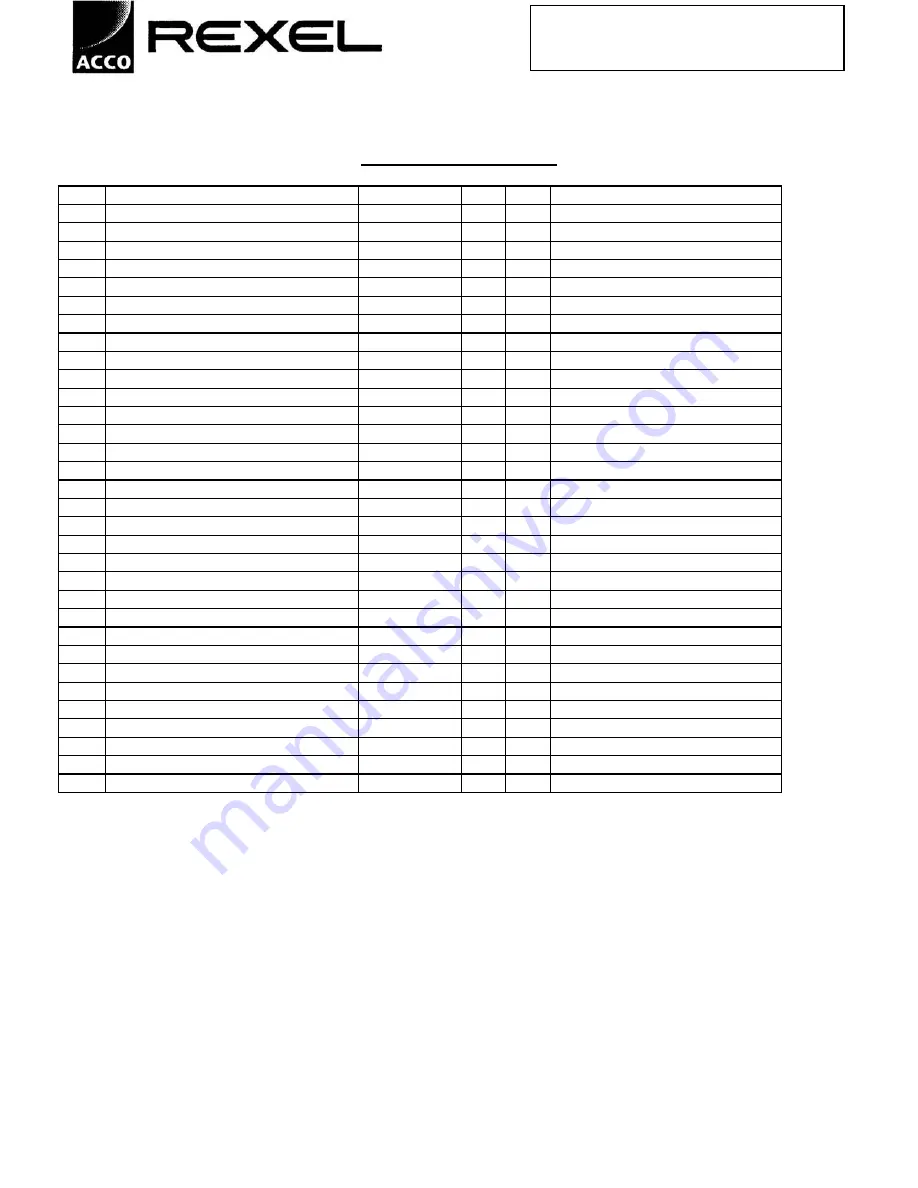 Rexel 1150 S2 Illustrated Parts Lists And Service Instructions Download Page 23