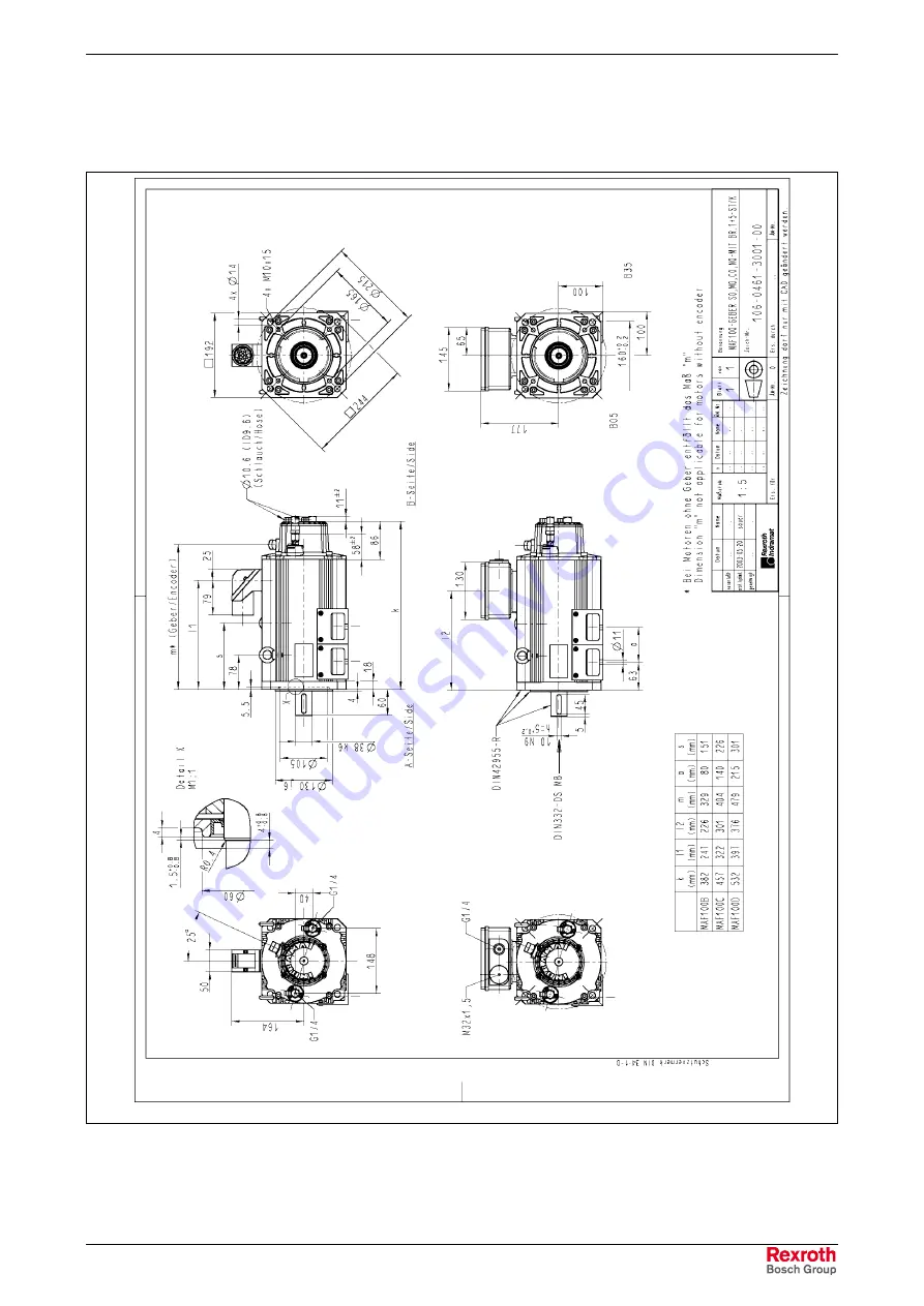 REXROTH IndraDyn A Series Project Planning Manual Download Page 113