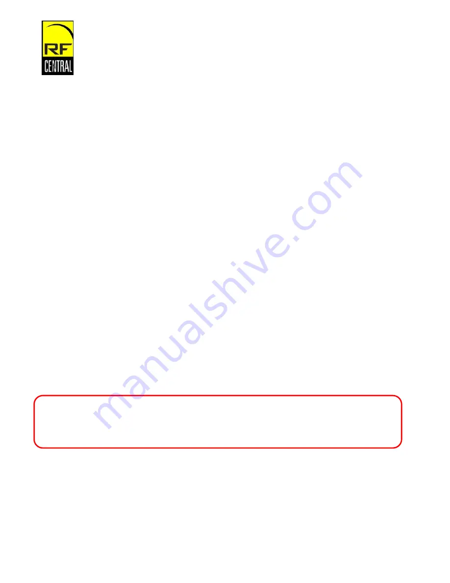 RF Central RFX-NLL Скачать руководство пользователя страница 20
