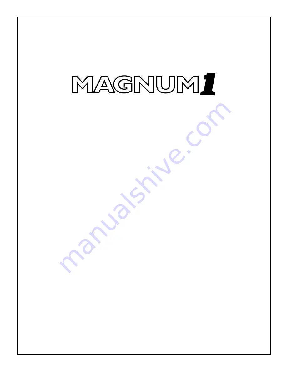 RF magnum 1 Owner'S Manual Download Page 1