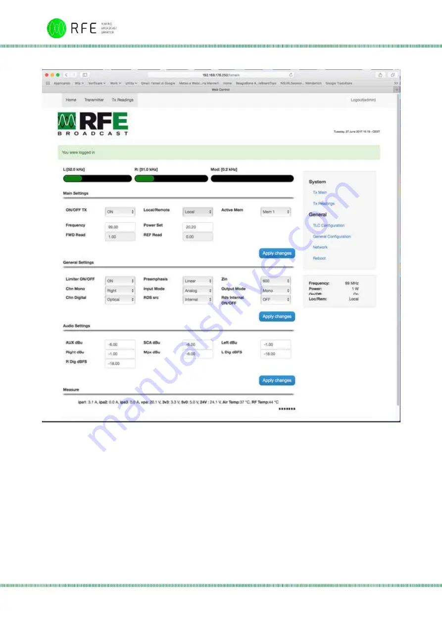 RFE DS 1000W User Manual Download Page 48