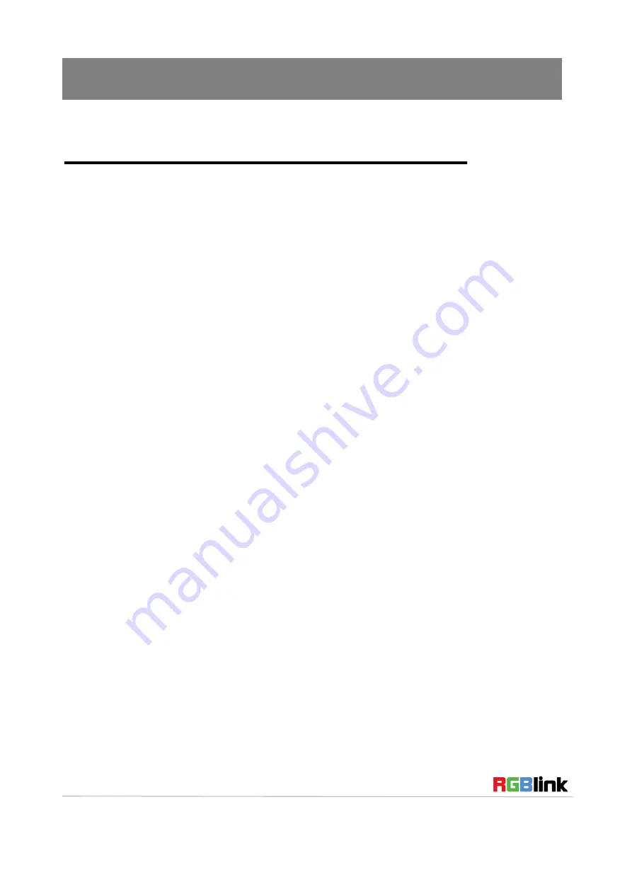 RGBlink VSP 9516S Quick Start Manual Download Page 7