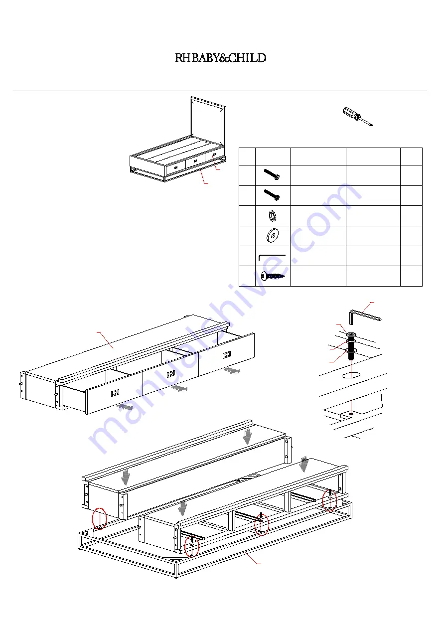 RH Baby&child AVALON UPHOSTERED TWIN STORAGE BED Скачать руководство пользователя страница 1