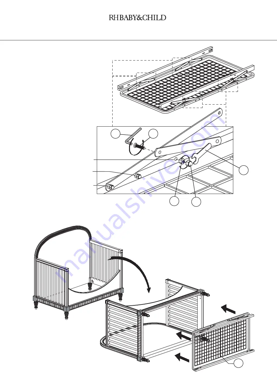 RH Baby&child BELLE UPHOLSTERED CONVERSION CRIB 195 - 36/32 Instructions Manual Download Page 22