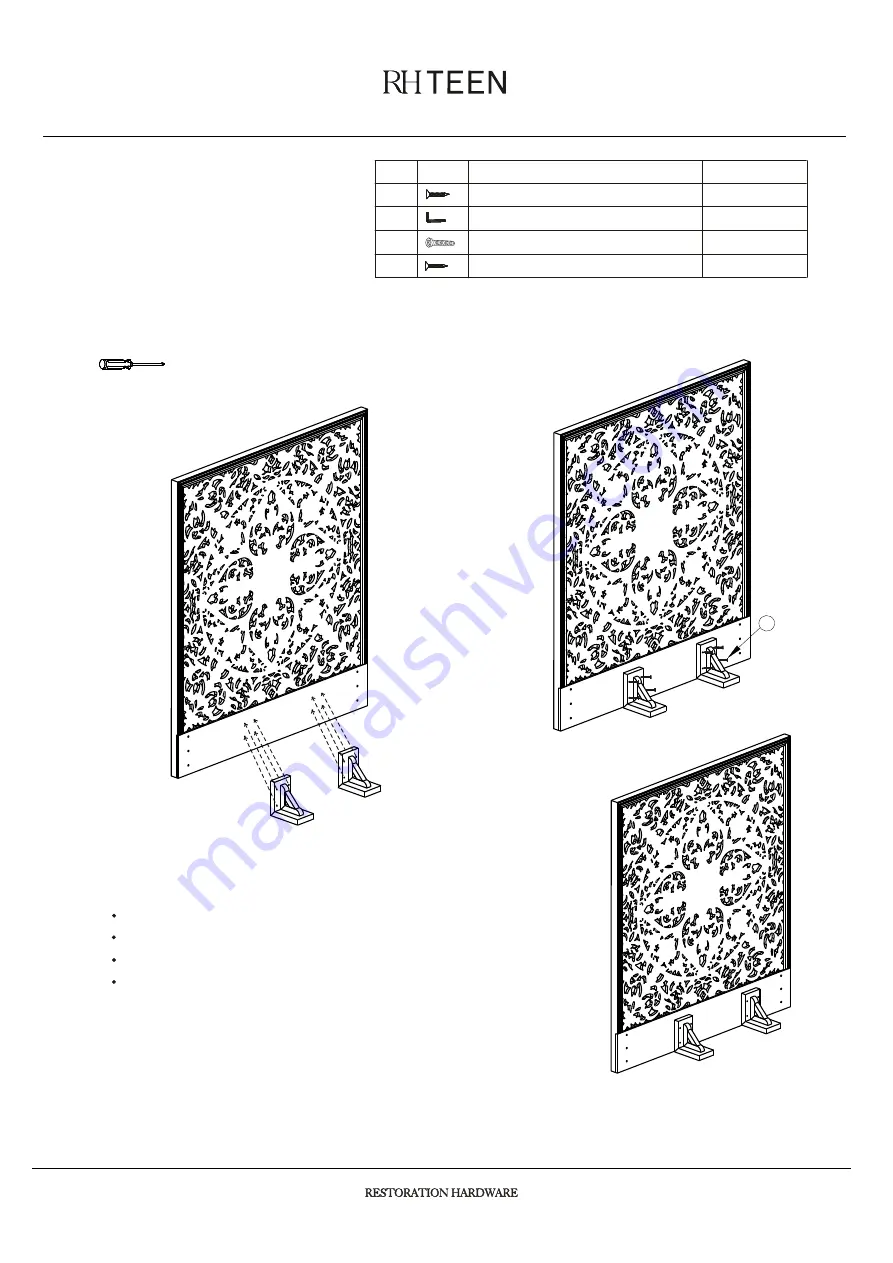 RH Teen Anaya Instructions Download Page 1