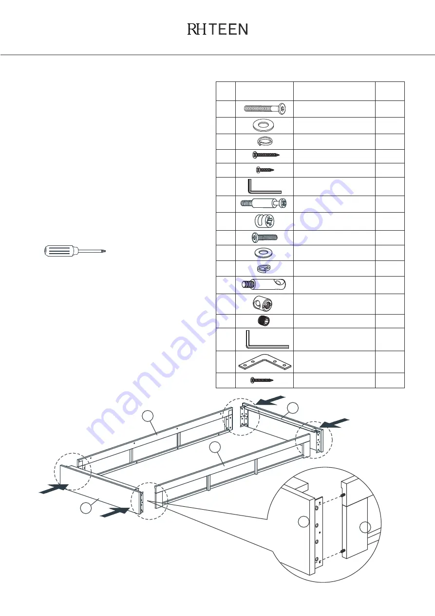 RH Teen CALLUM 6-DRAWER TWIN/FULL STORAGE CANOPY BED Manual Download Page 1