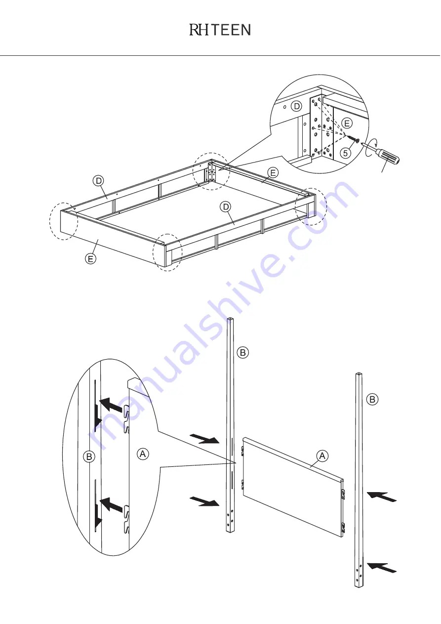 RH Teen CALLUM 6-DRAWER TWIN/FULL STORAGE CANOPY BED Manual Download Page 12