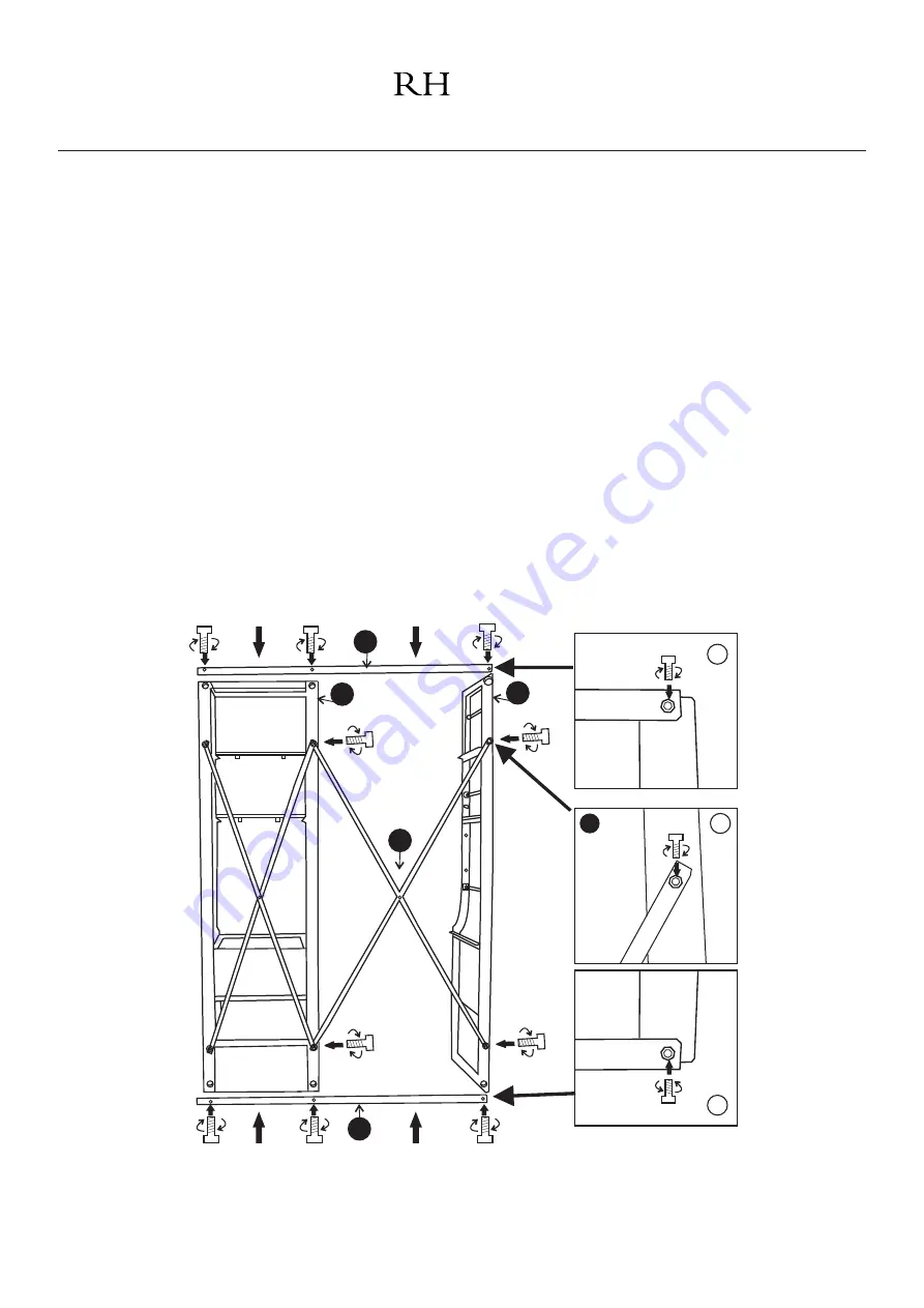 RH Teen FRENCH LIBRARY SINGLE STORAGE DESK Manual Download Page 2