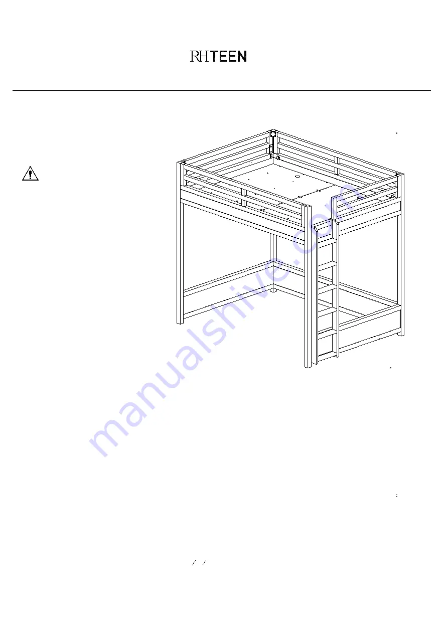 RH Teen LAGUNA FULL LOFT BED Assembly Instructions Manual Download Page 1