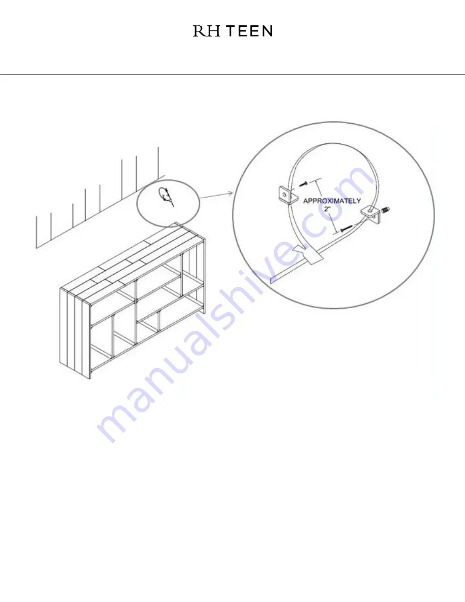 RH Teen Reclaimed Pine Low Bookcase Installation Instructions Download Page 2