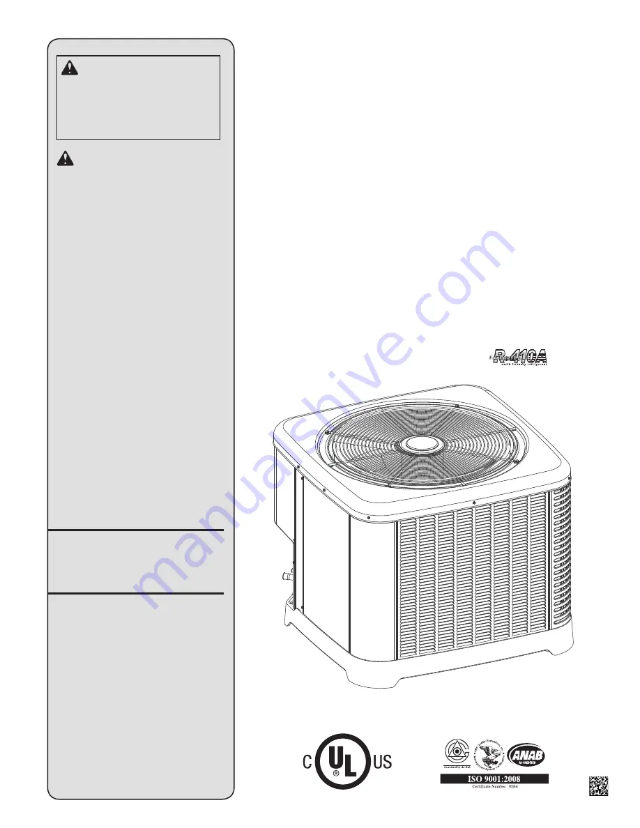 Rheem A17 Series Скачать руководство пользователя страница 1