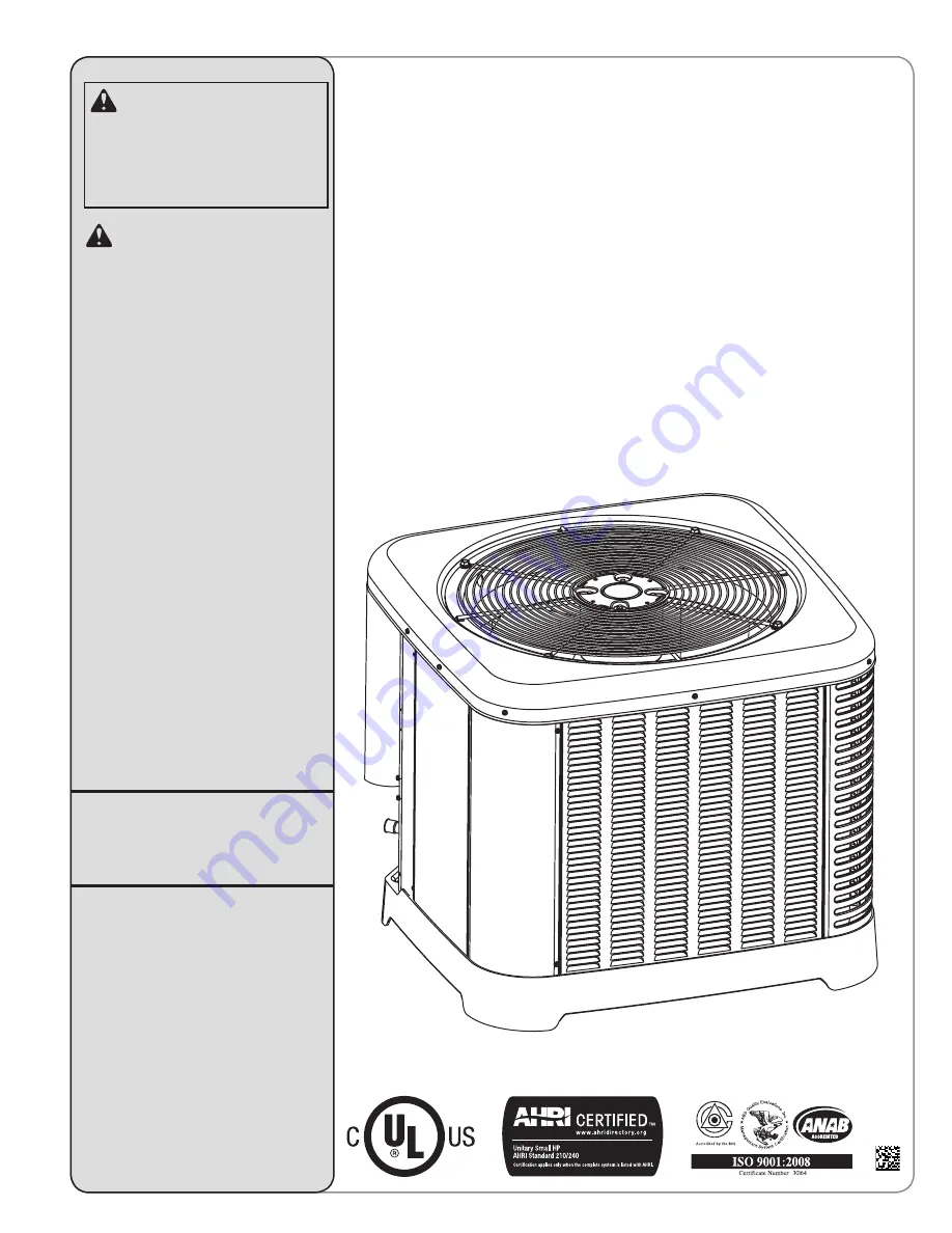 Rheem RP14 14 SEER Installation Instructions Manual Download Page 1