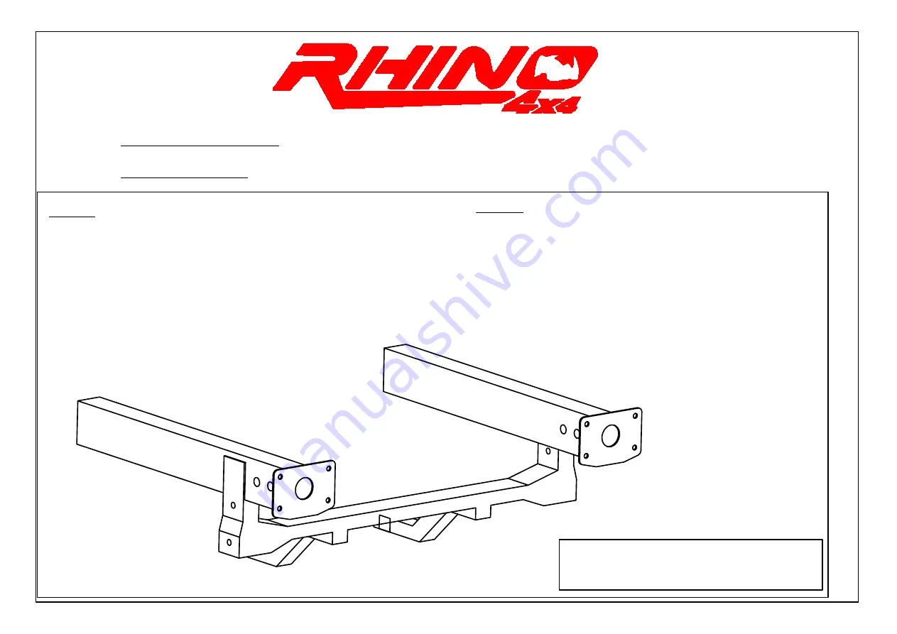 RHINO 4x4 EVO 3D Installation Instructions Manual Download Page 4