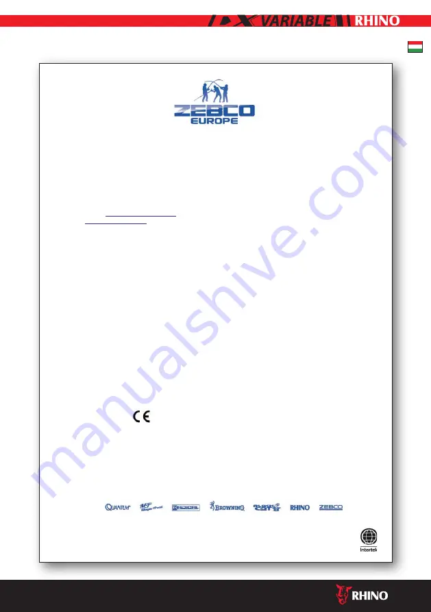 RHINO 9921024 Owner'S Manual Download Page 37