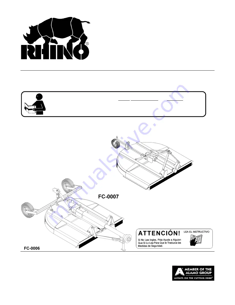 RHINO FC-0007 Operator'S Manual Download Page 1