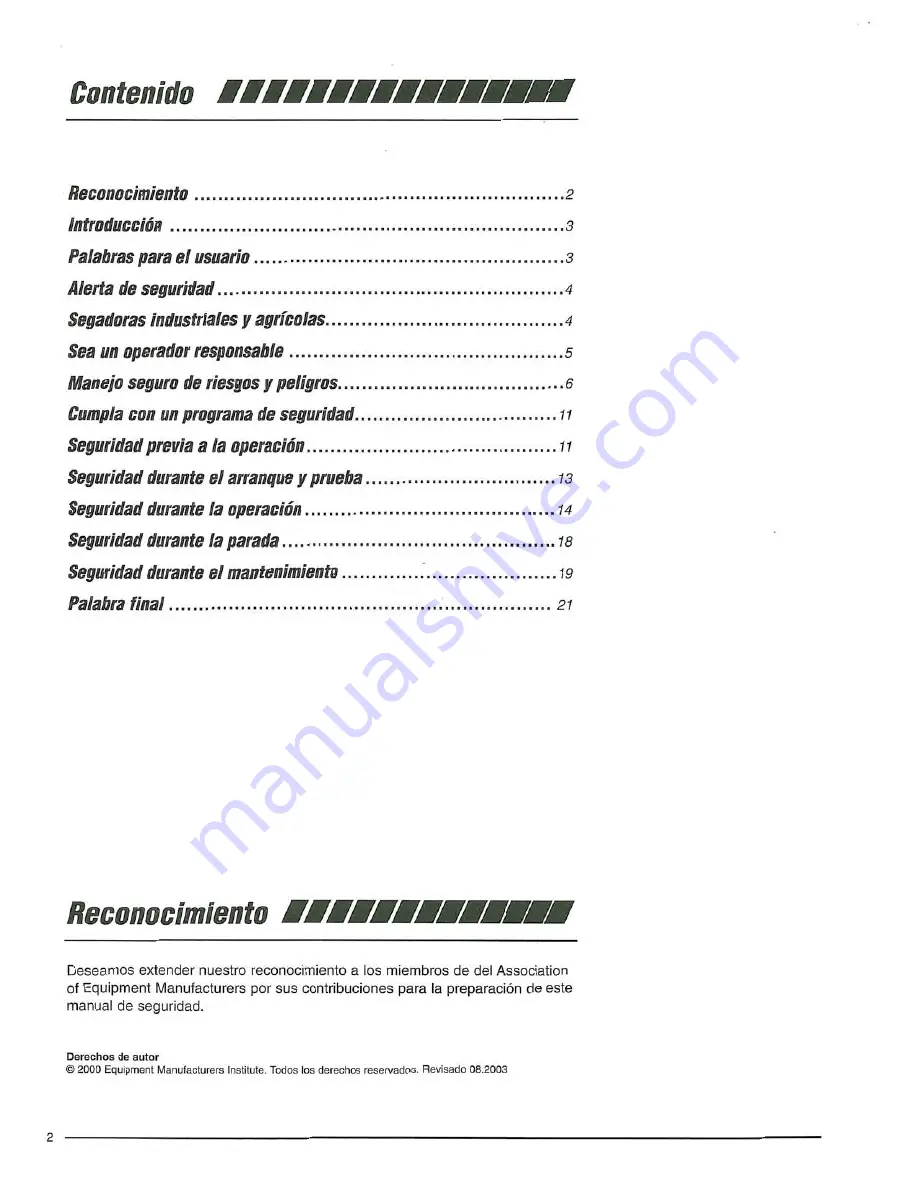 RHINO FM84 Operator'S Manual Download Page 46