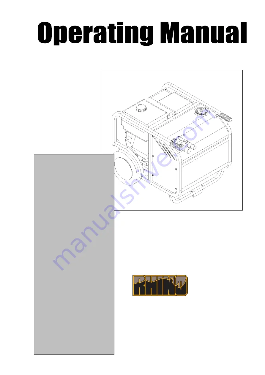 RHINO HPP13 Flex Operating Manual Download Page 1