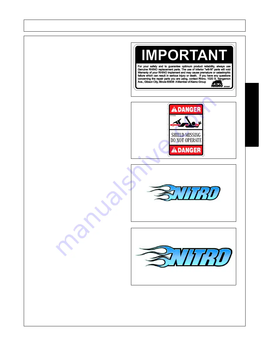 RHINO NITRO FN14 Operator'S Manual Download Page 29