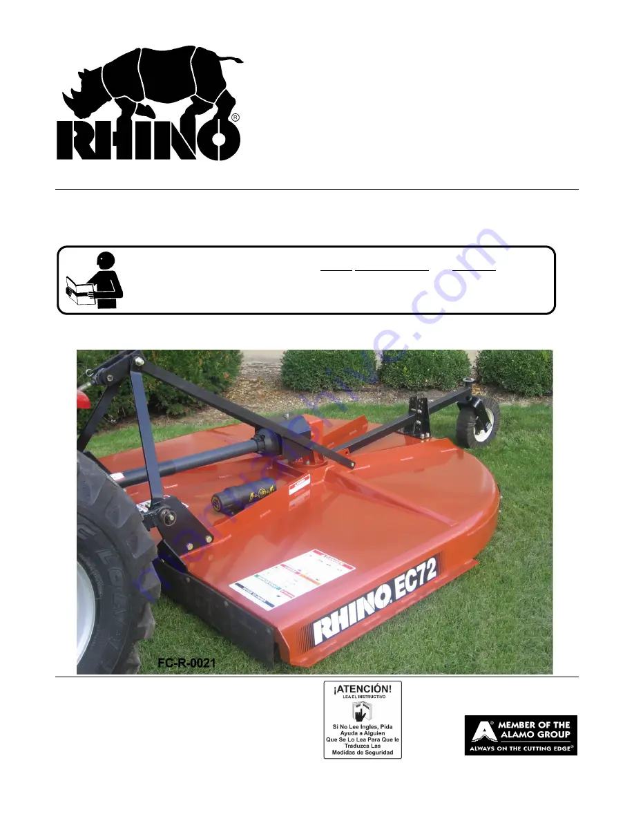 RHINO RHINO EC72 Operator'S Manual Download Page 1